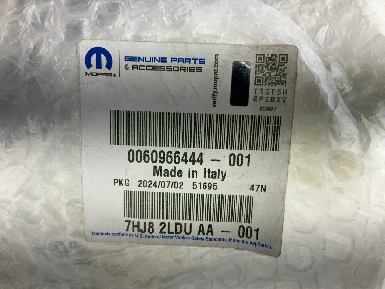 NEW OEM Mopar 7HJ82LDUAA Front Floor Cover Liner Mat For 2018-2026 Ram ProMaster