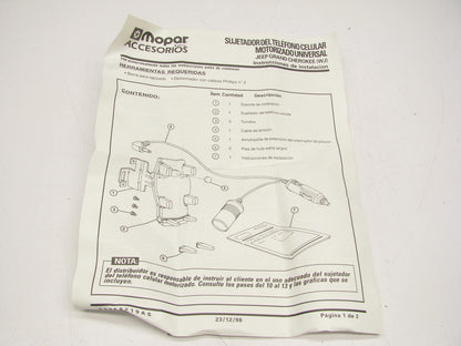 NOS OEM For Mopar Vintage Cellular Phone Mounting Kit 82204332