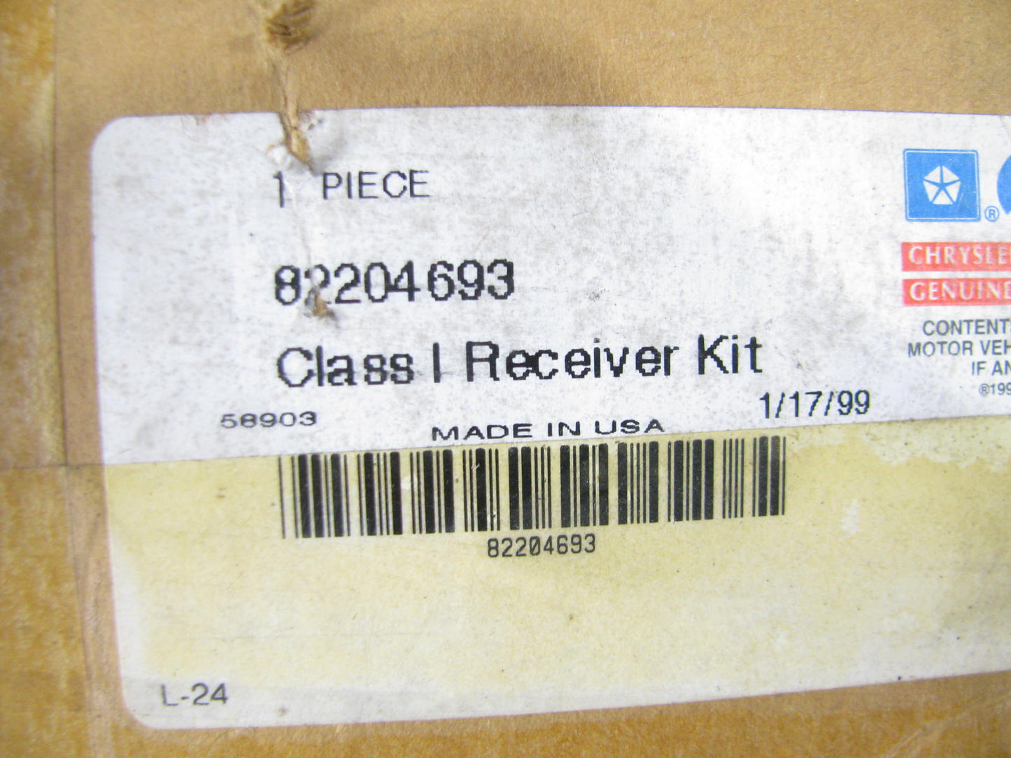 Class 1 Trailer Towing Receiver Hitch KIT OEM For 2000-2003 Durango 2000lbs MAX