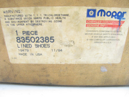 RELINED - OEM 83502385 Drum Brake Shoe, Rear For Cherokee, Comanche, Wagoneer