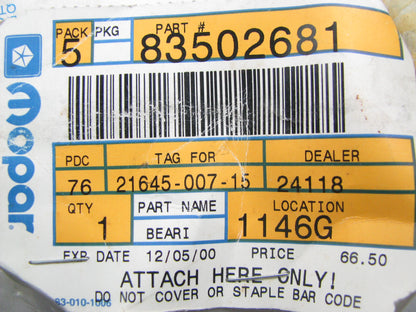 NOS Mopar 83502681 Manual Trans Input Shaft Bearing