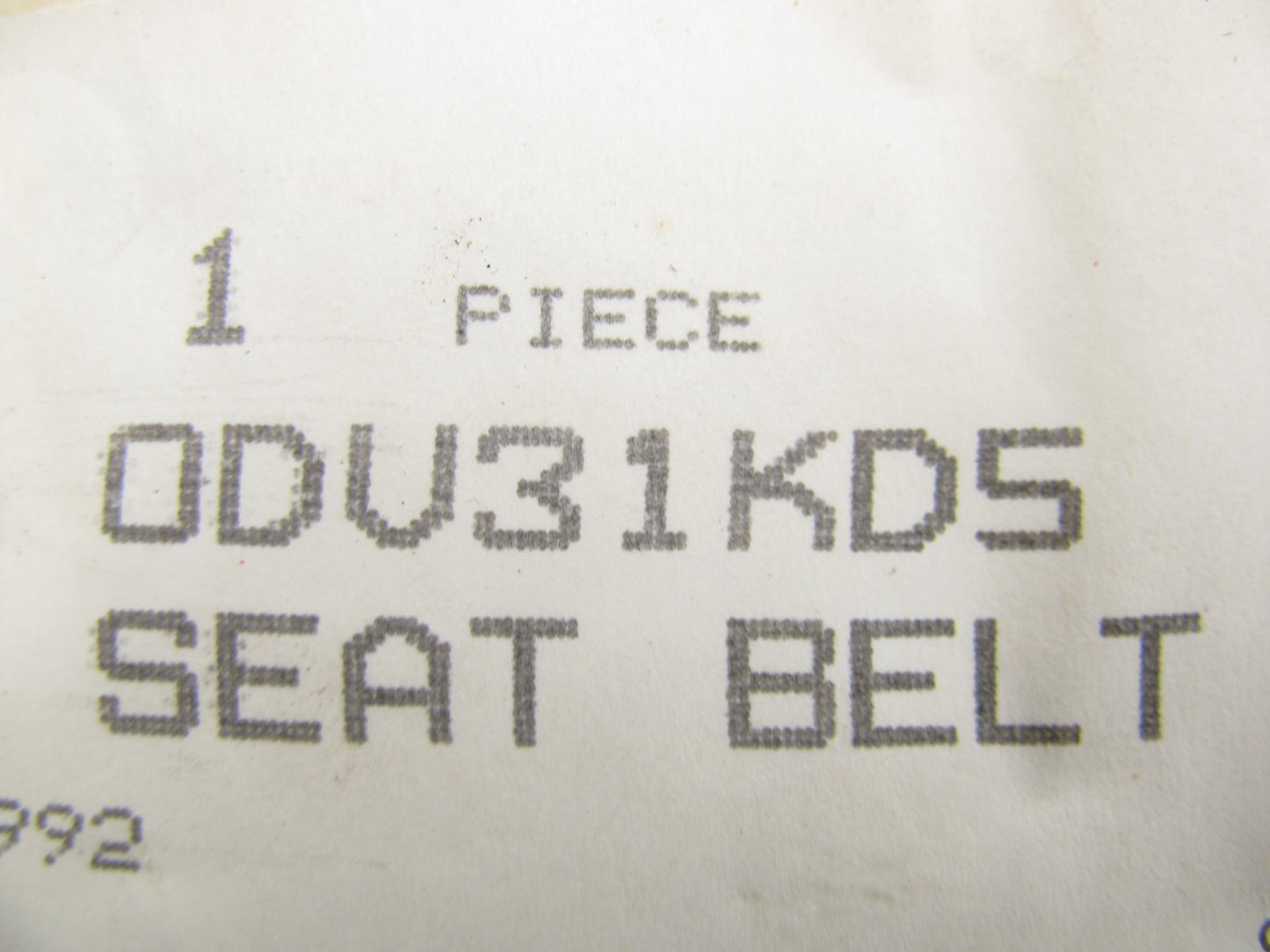NOS GENUINE OEM  DV31KD5 Left Drivers Seat Belt - For 1991 Chrysler LeBaron