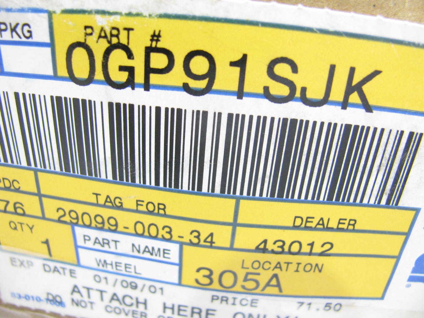 NEW GENUINE OEM For Mopar Steering Wheel GP91SJK, 19996-2000 Minivan