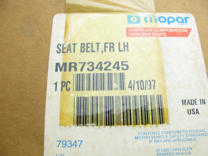NOS MR734245 Left (Drivers Side) Brown Seat Belt For 1995-1996 Sebring Avenger