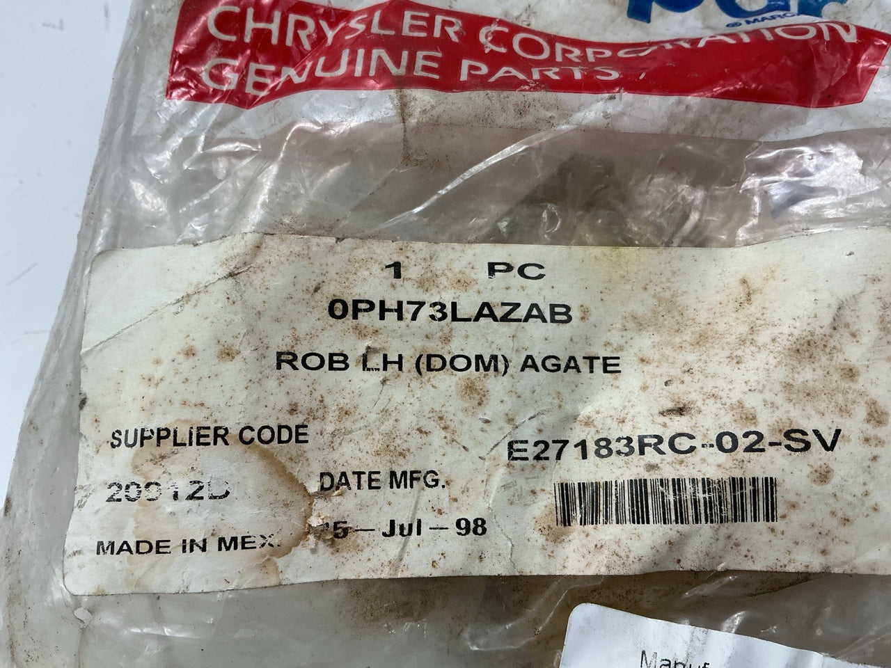 NOS Mopar PH73LAZAB Rear Left Outer Seat Belt For 2000 Intrepid, Concorde, 300M