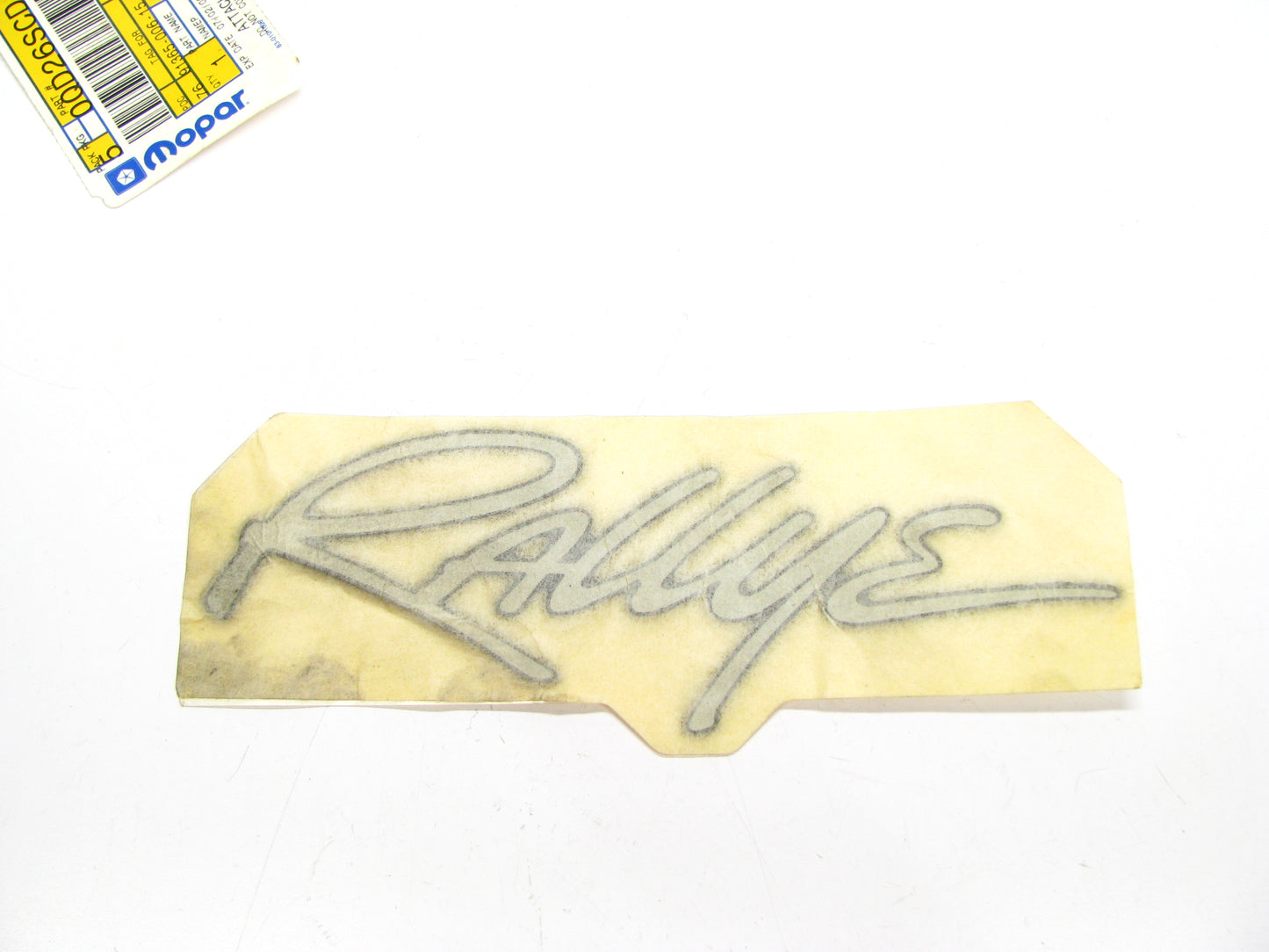 NEW - OEM QD26SCD Front Door Name Plate ''Rallye'' For 1998-2000 Plymouth Voyager