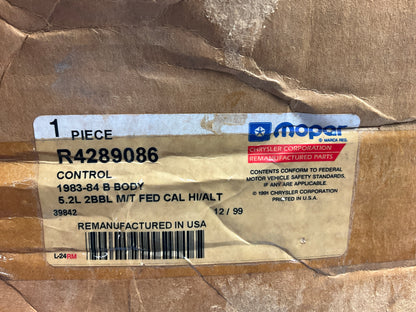 REMAN OEM Mopar R4289086 Engine Control Computer ECM For 1983-1984 Dodge Van M/T