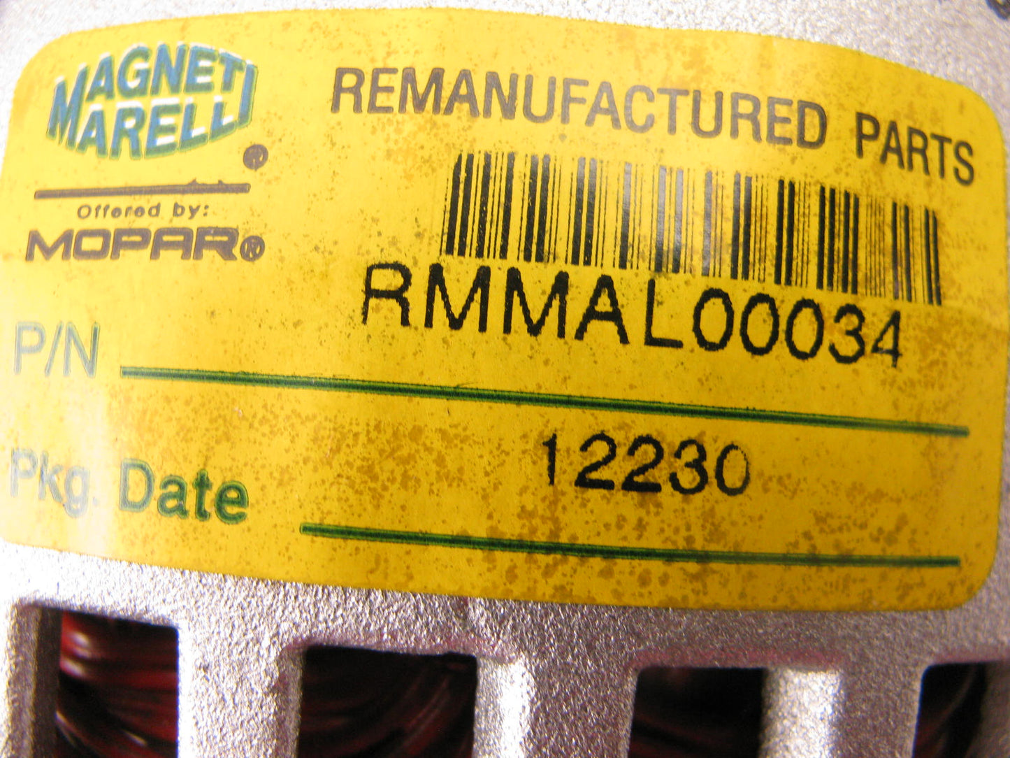 REMAN. Mopar RMMAL00034 Upper Alternator