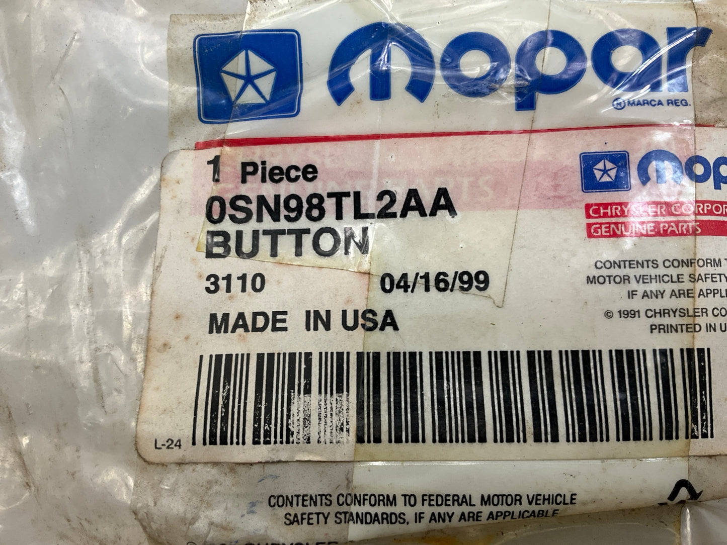 Mopar SN98TL2AA Garage Door Opener Trim Bezel - 99-01 Ram 1500, 99-02 2500 3500