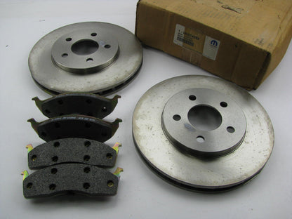 NEW GENUINE OEM For Mopar VNS14259 Front Brake Kit - Brake Pads And Rotors