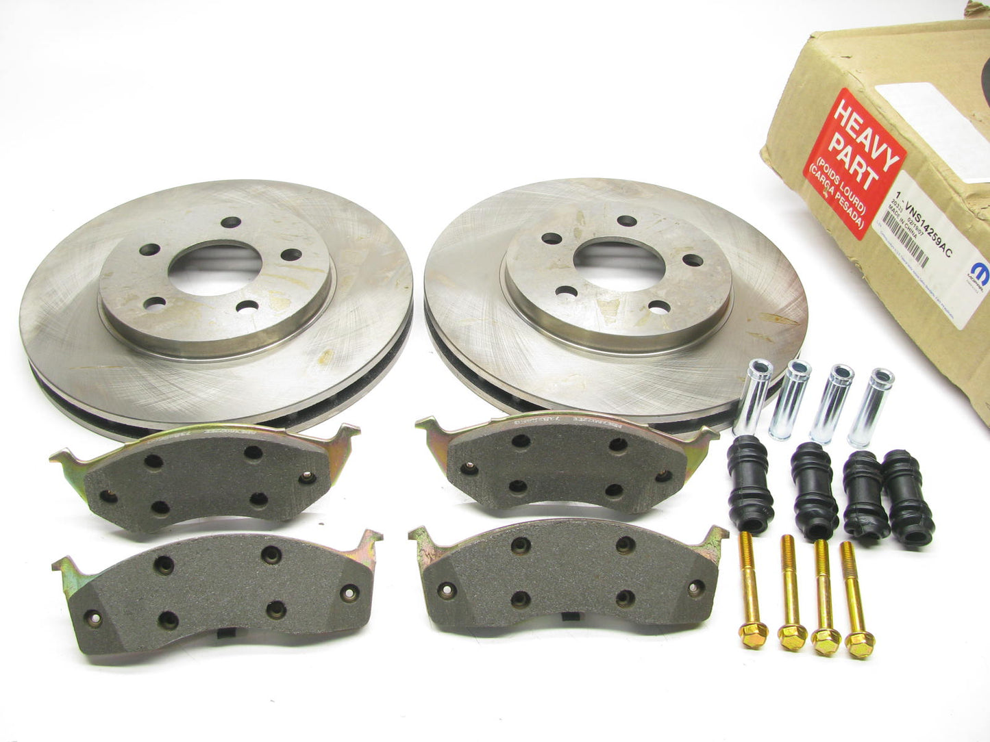 NEW - OEM Mopar VNS14259AC Front Disc Brake Pad & Rotor Kit