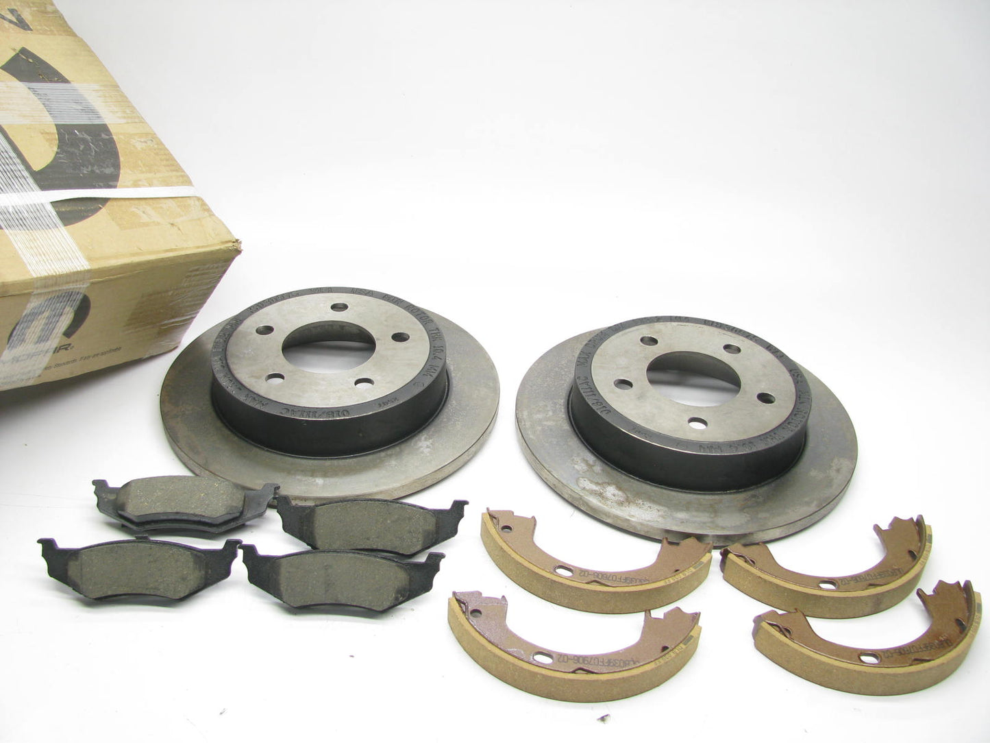 NEW - OEM Mopar VRLH3762AB Rear Brake Rotors, Pads & Parking Brake Shoes Kit