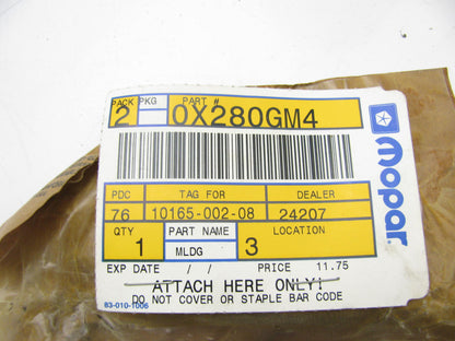 NOS Red Right Fender Moulding For 1989-1990 Plymouth A-Body 1989 Spirit