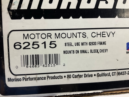 Moroso 62515 Engine Motor Mount Set, Solid, Chevy 262-400 SBC, 396-454 BBC
