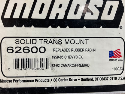 Moroso 62600 Transmission Solid Steel Trans Mount Chevy PG / TH350 / TH400
