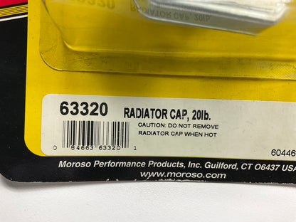 Moroso 63320 Radiator Cap Race Series, Hexagon 19-21 Lb PSI, Natural Steel