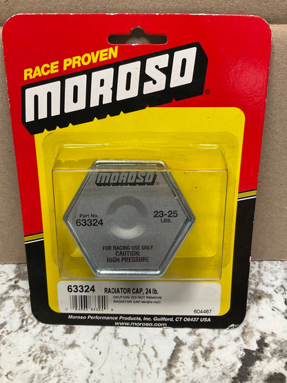 Moroso 63324 Racing Radiator Cap Standard Size Radiator Filler Necks 23-25 Lbs
