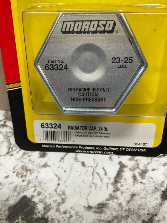 Moroso 63324 Racing Radiator Cap Standard Size Radiator Filler Necks 23-25 Lbs