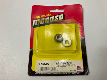 Moroso 64920 Holley Carburetor Linkage Bushing Kit For 1/2'' Hole, 1/4'' ID