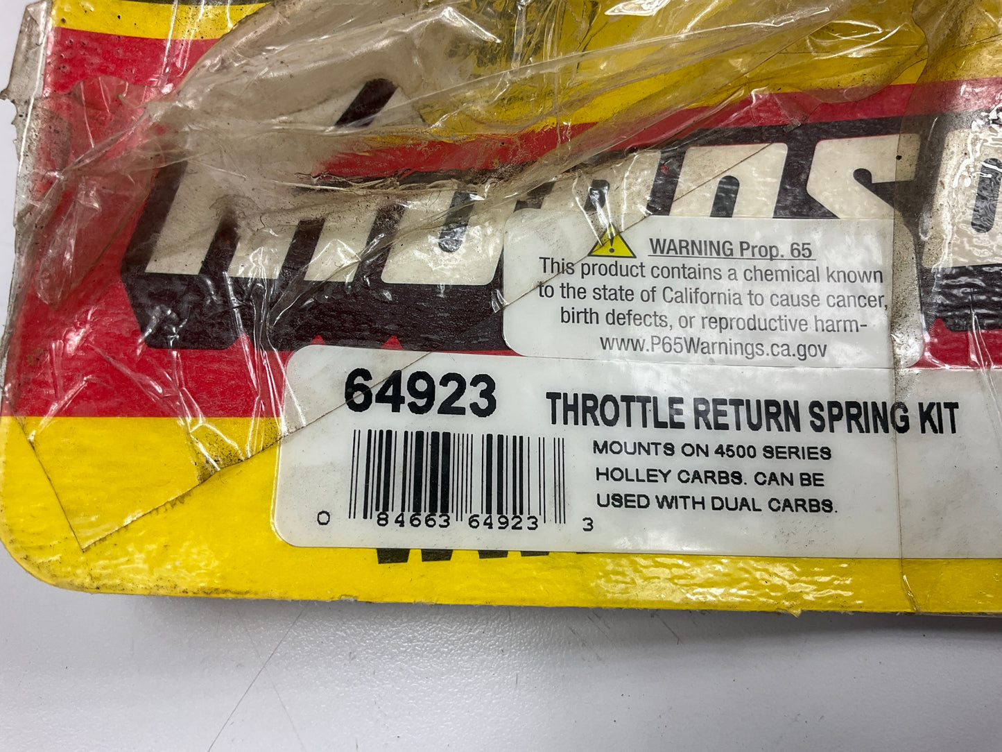 OPEN BOX - Moroso 64923 Throttle Return Spring Kit Holley 4500 & King Demon Carb