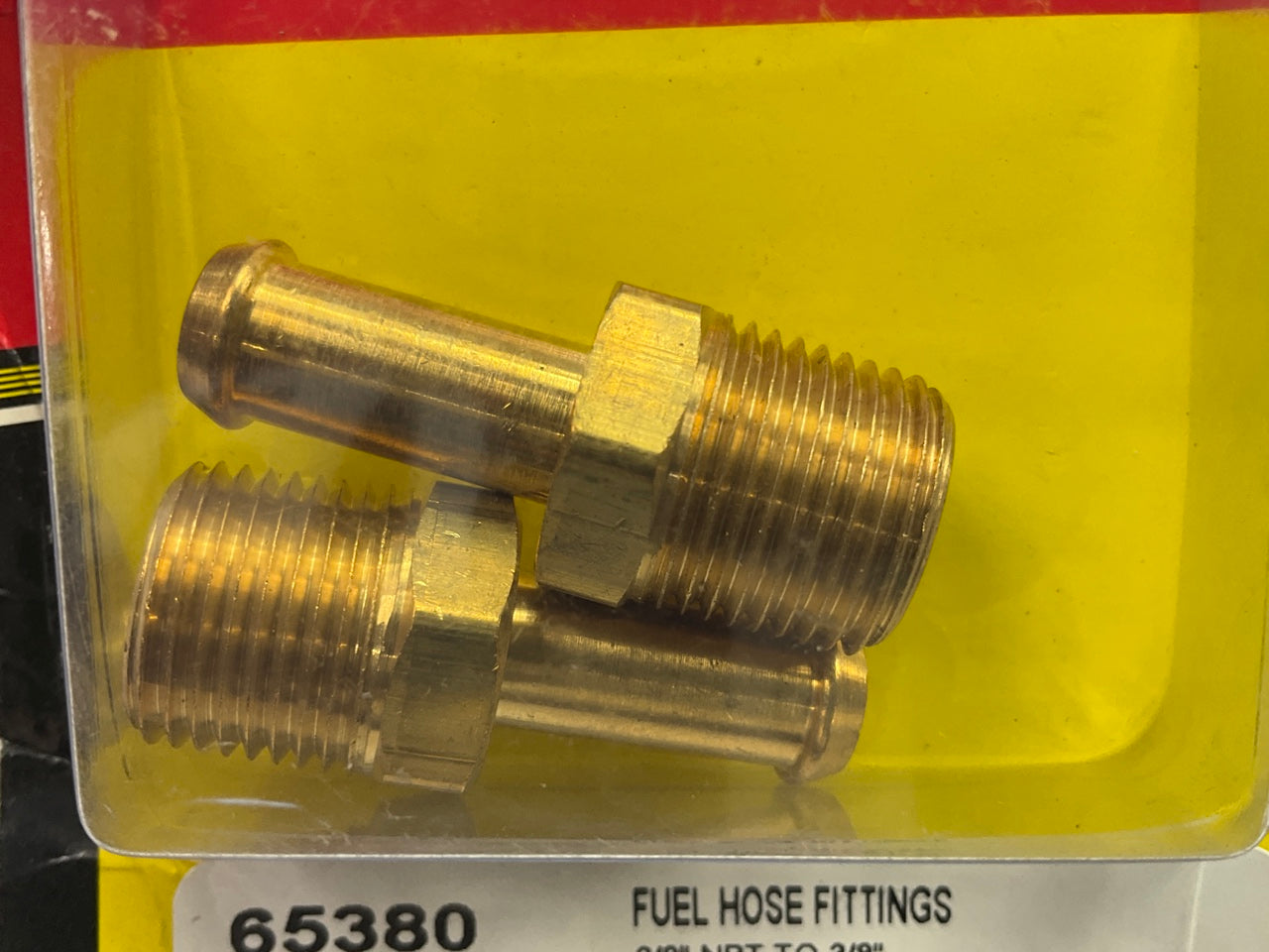 Moroso 65380 Fuel Hose Fittings, 3/8'' NPT To 3/8'' Hose - 2 PACK