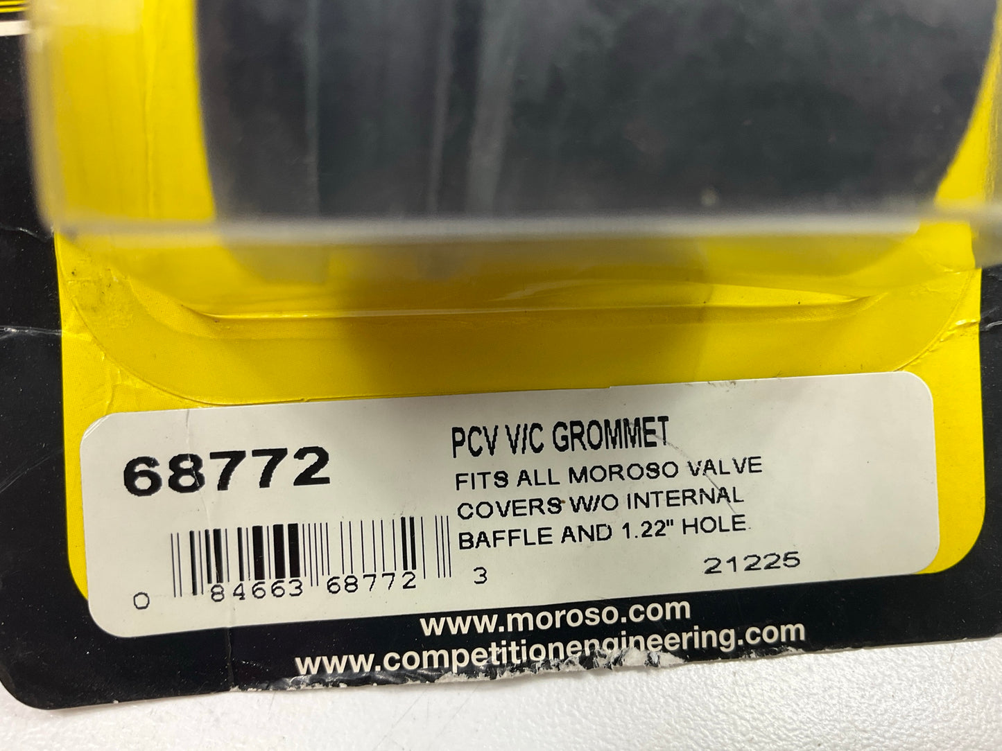 Moroso 68772 Valve Cover PCV Grommet, W/O Internal Baffle, For 1.22'' Diameter