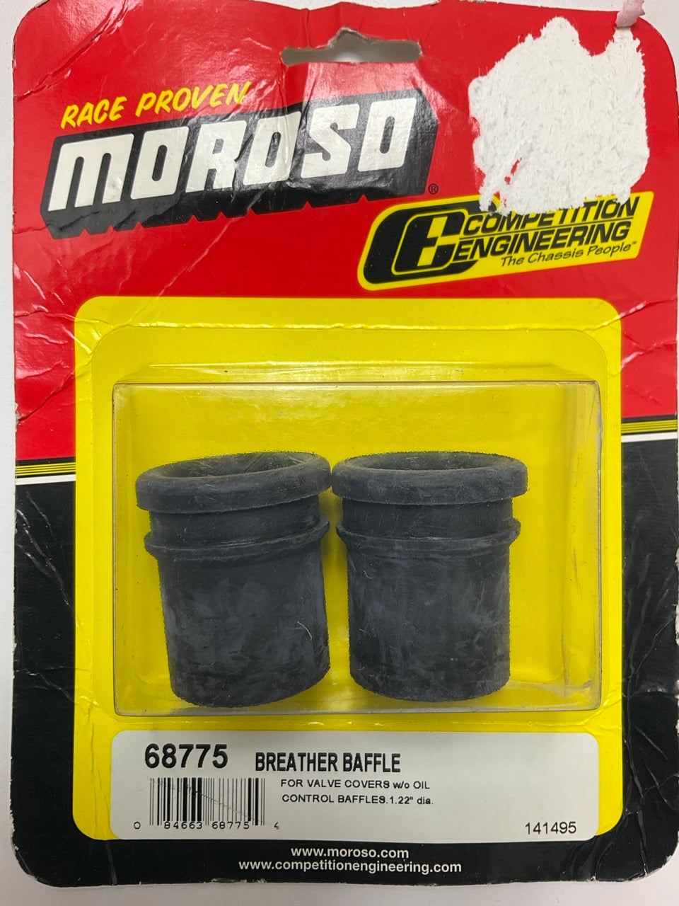 Moroso 68775 Breather Grommets W/ Integral Baffles, 1'' ID, 1.25'' OD