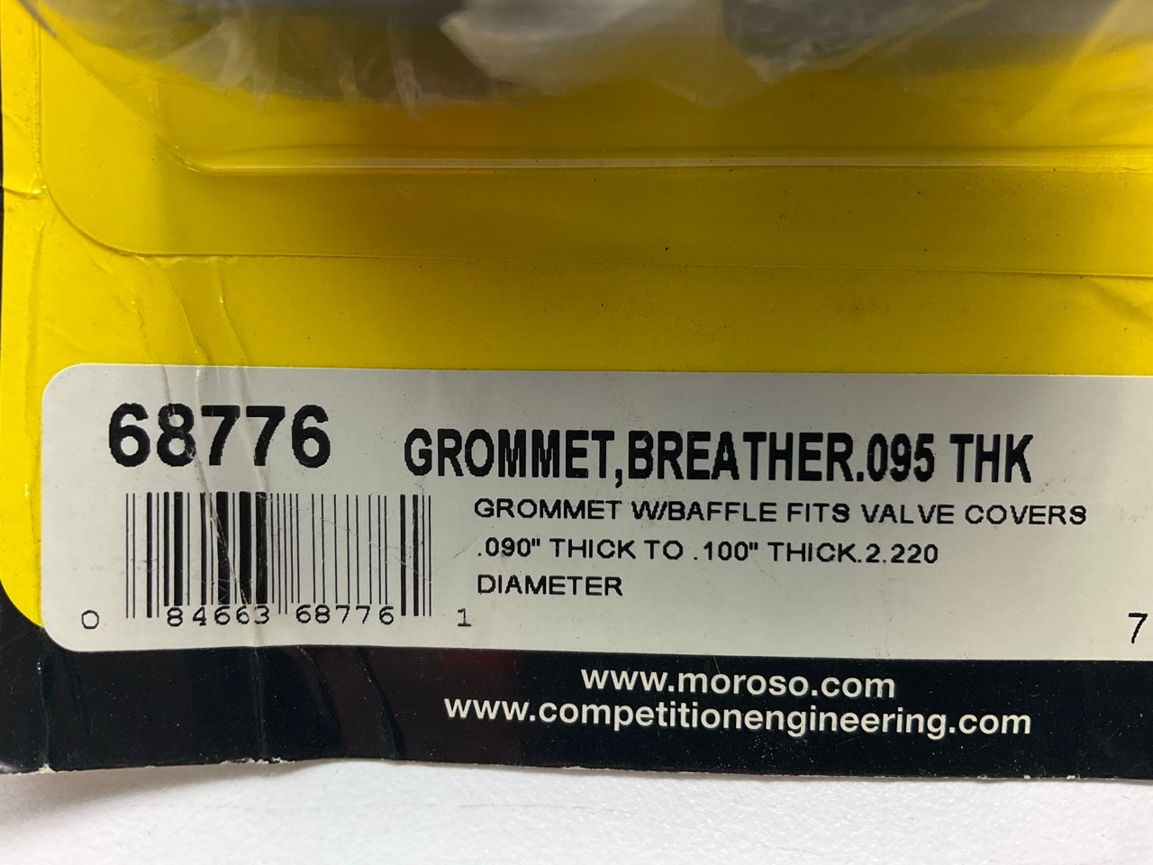 Moroso 68776 Valve Cover Breather Grommets W/ Integrated Baffle, 0.090''-0.100''