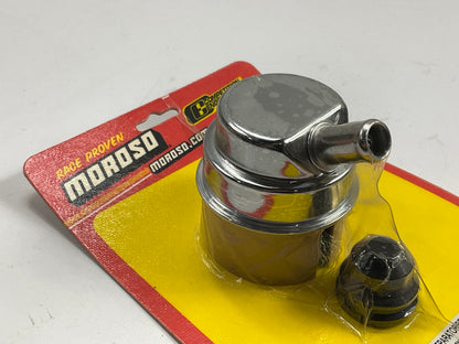 Moroso 68781 Chrome Oil Separator Breather Push-In Style 1.22'' W/ Rubber Grommet
