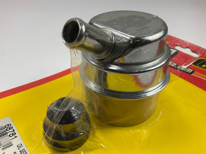 Moroso 68781 Chrome Oil Separator Breather Push-In Style 1.22'' W/ Rubber Grommet