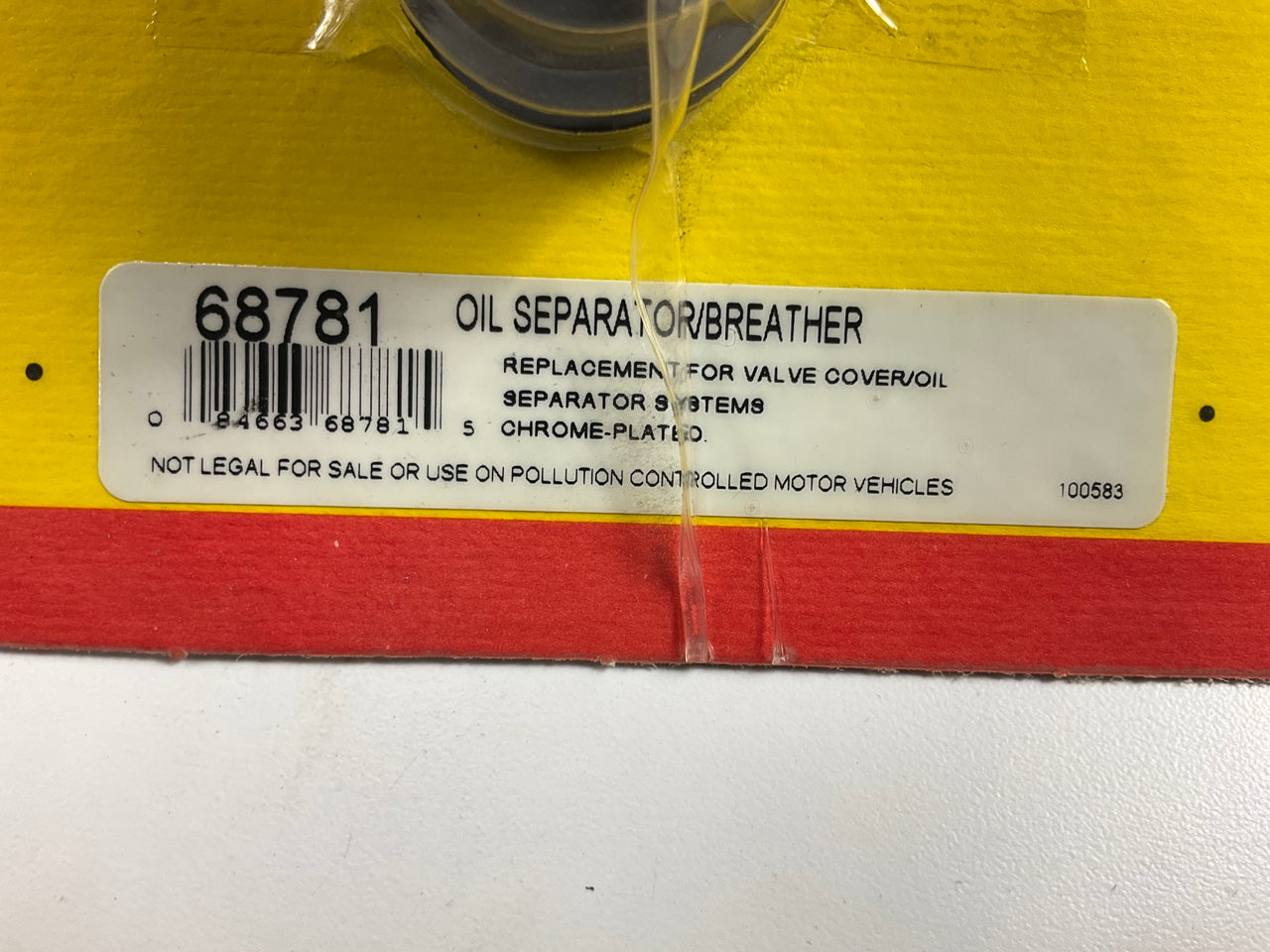 Moroso 68781 Chrome Oil Separator Breather Push-In Style 1.22'' W/ Rubber Grommet