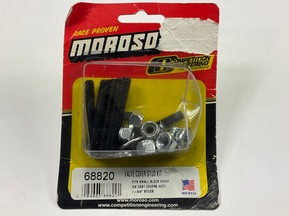 Moroso 68820 SBC Valve Cover Stud Kit 1/4''-20 Thread, Set Of 8, 1.750'' Lock Nuts