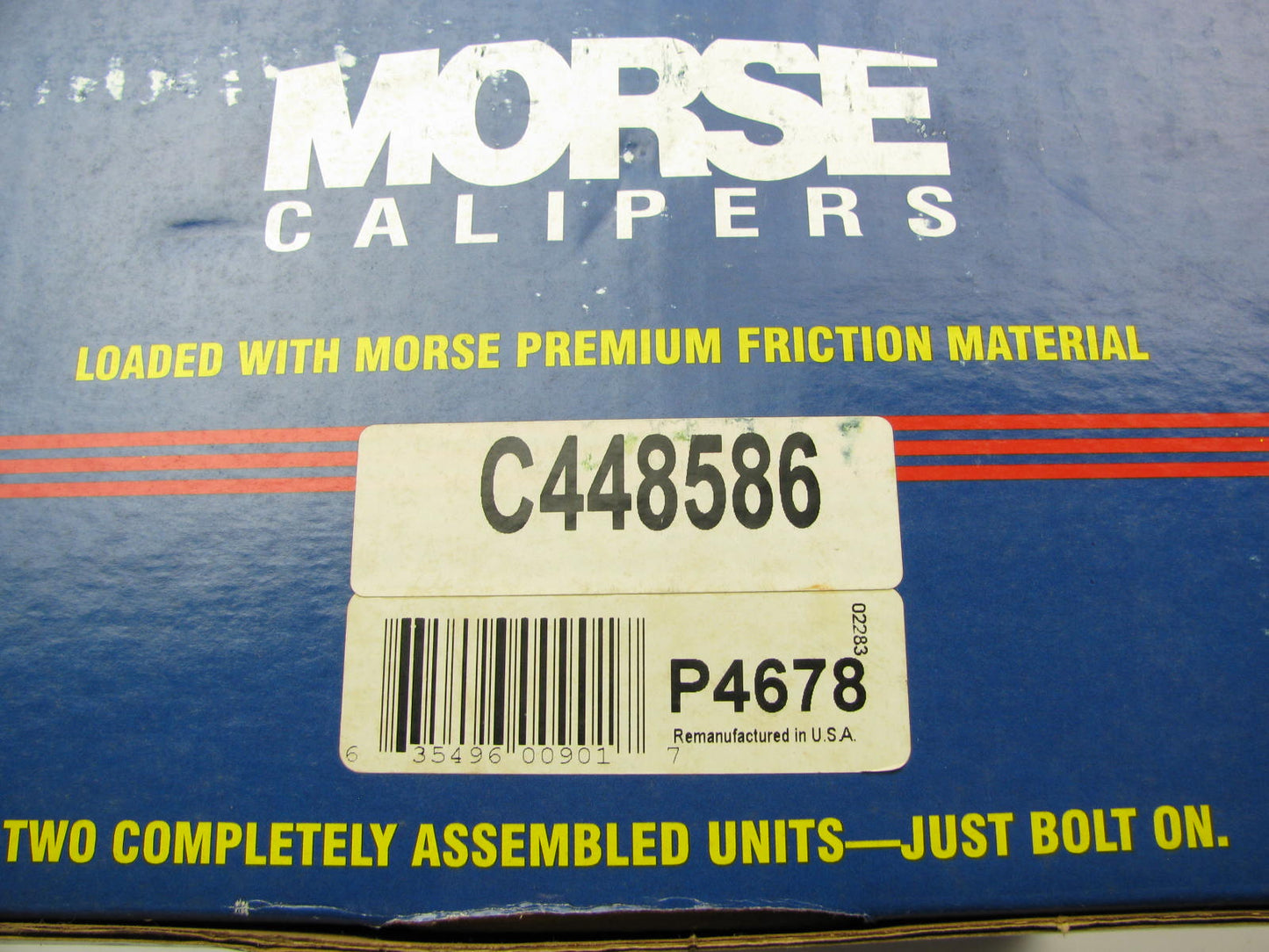 REMANUFACTURED Rear Brake Caliper Set - Loaded W/ Brake Pads - Morse C448586