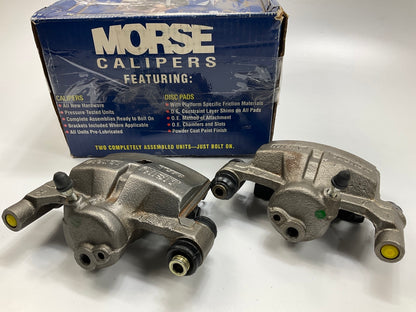 REMAN. Morse P1202 REAR Disc Brake Caliper Set W/ Brake Pads - MISSING BRACKET