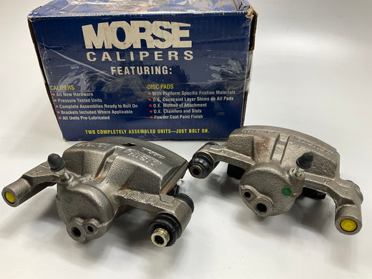 REMAN. Morse P1202 REAR Disc Brake Caliper Set W/ Brake Pads - MISSING BRACKET
