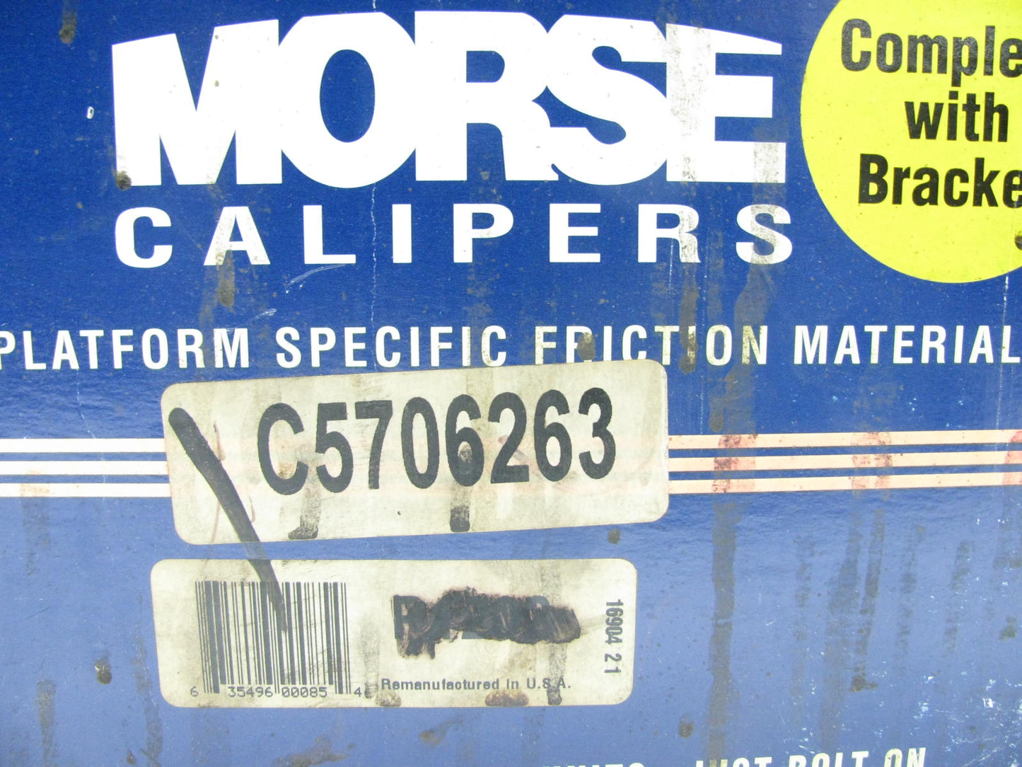 Morse P1202-L Remanufactured Disc Brake Caliper - Rear Left Drivers Side