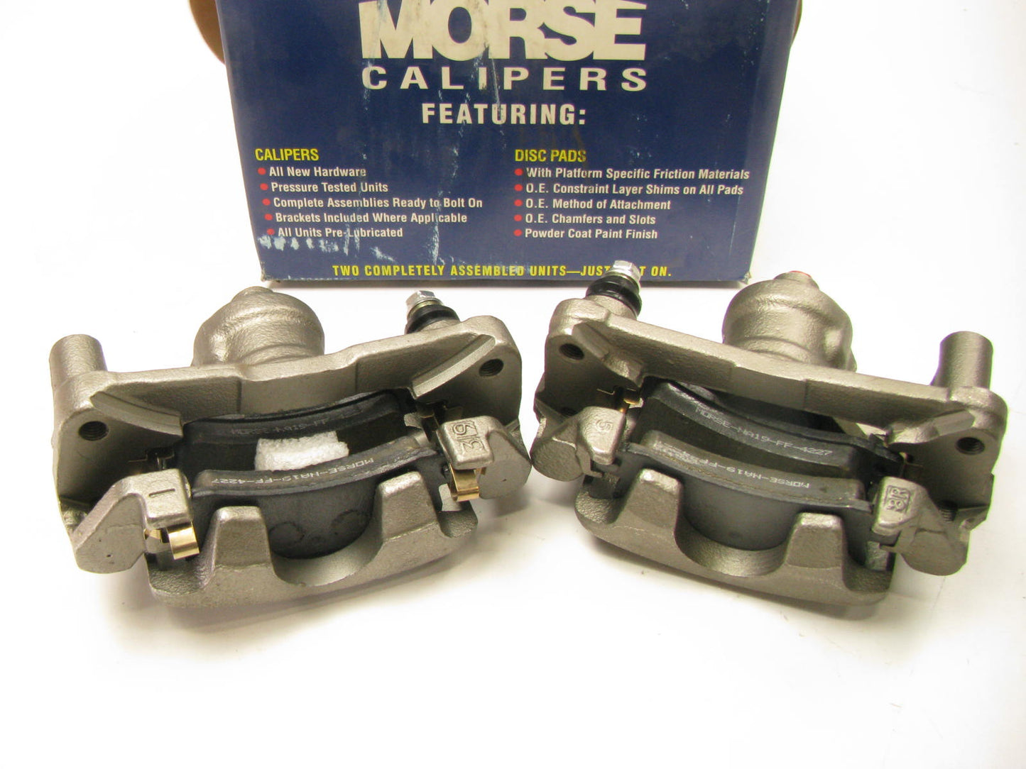 REMAN. Morse P1202 REAR Disc Brake Caliper Set W/ Brake Pads
