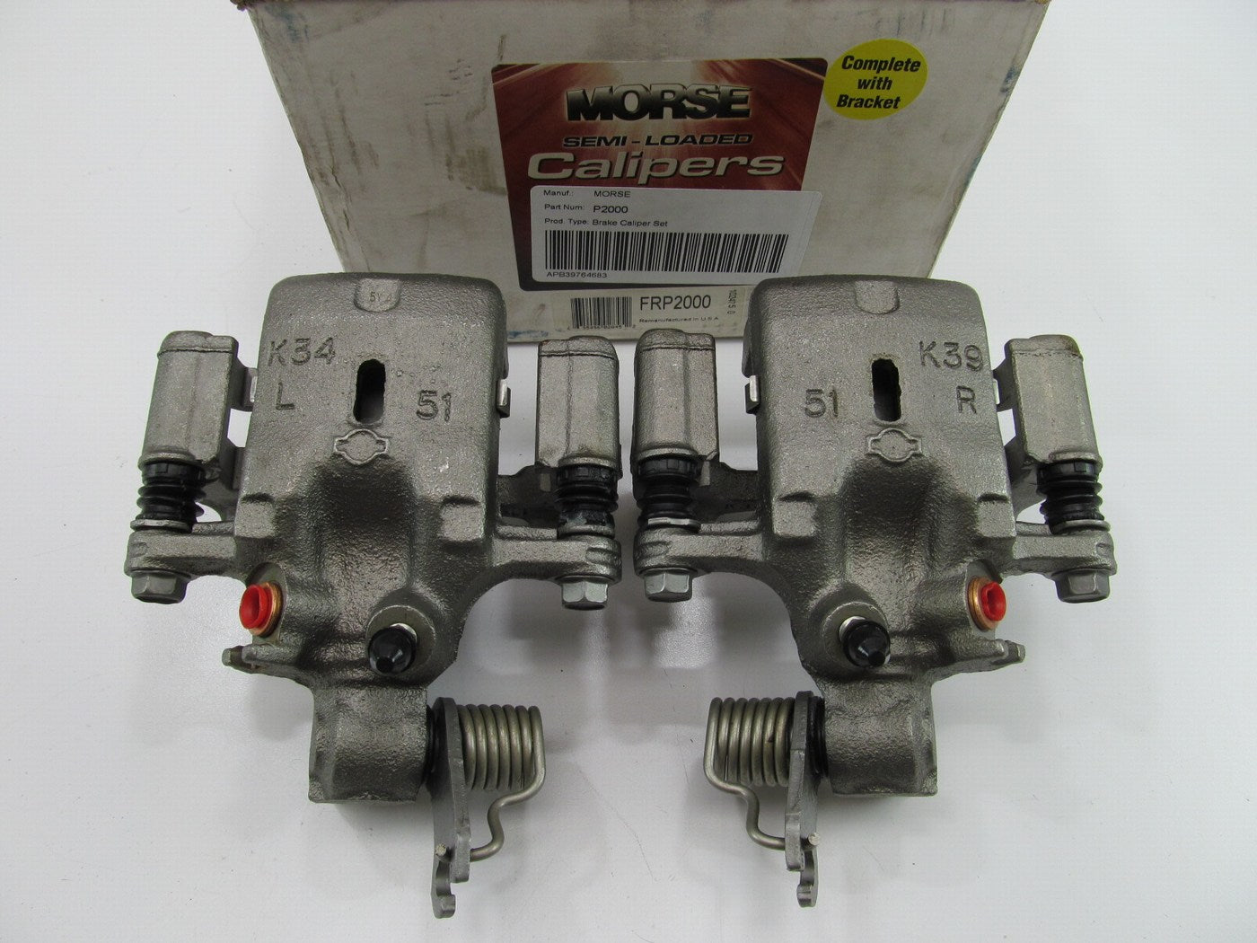 REMAN. Morse P2000 REAR Brake Caliper Set