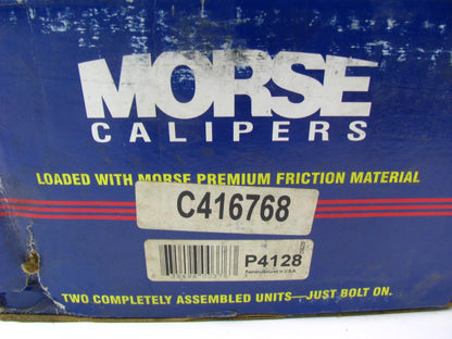 REMAN Morse P4128 Front Disc Brake Caliper Set W/ Pads