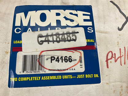 REMAN. Morse P4166 Front Brake Caliper Set Loaded With Brake Pads