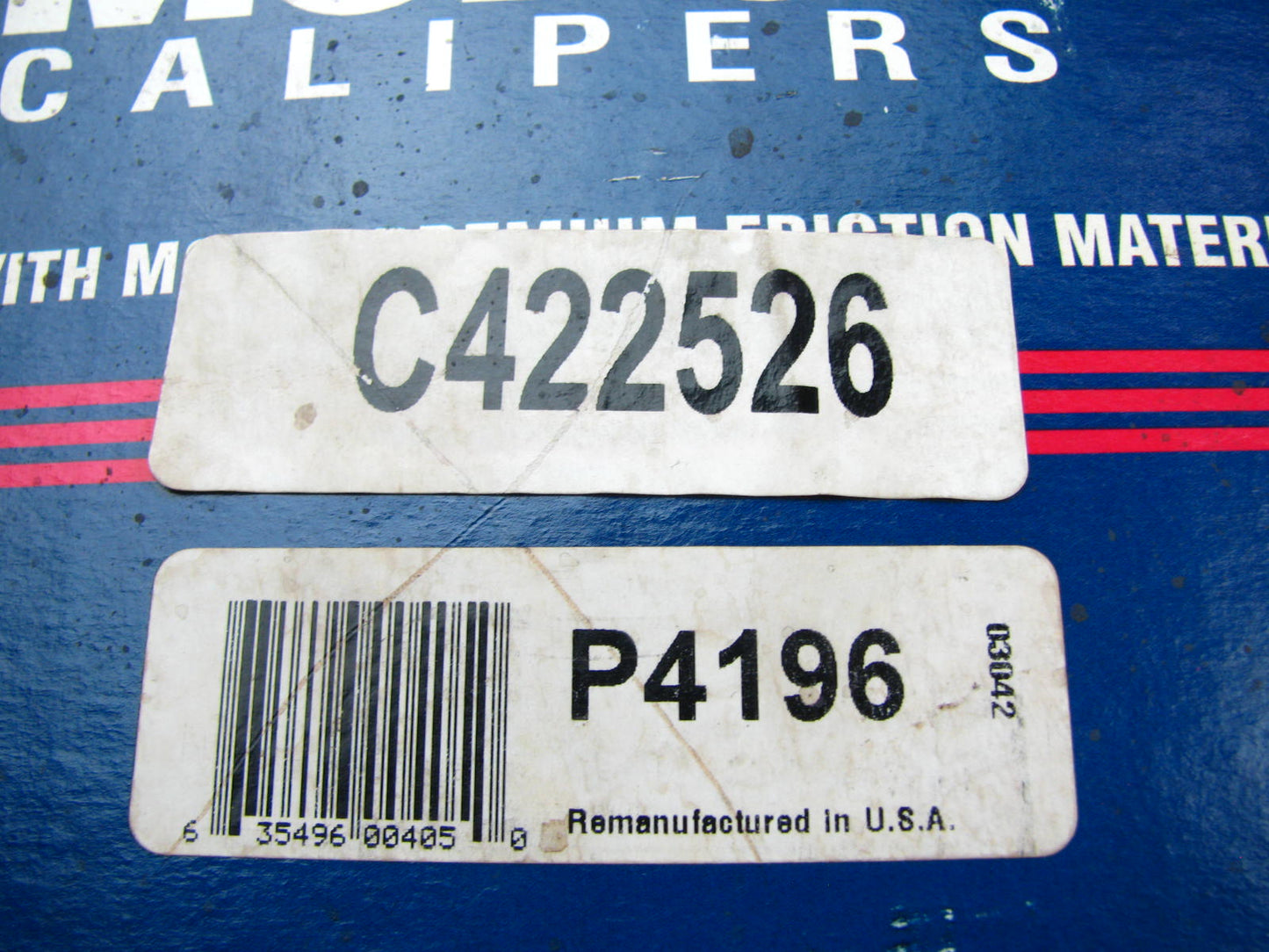 Reman. Morse P4196 Front Disc Brake Caliper Set With Brake Pads