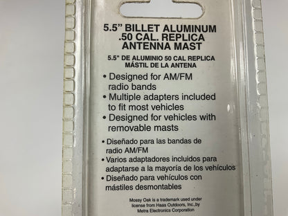 Mossy Oak AW50MS Camo 5.5'' Billet Aluminum .50 Caliber Antenna Mast, Universal