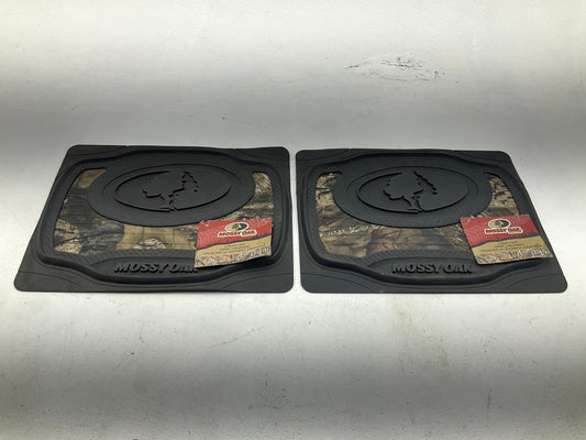 (2) Mossy Oak C000002290199 Rear Camo Rubber Floor Mats, 17''x13'', Truck