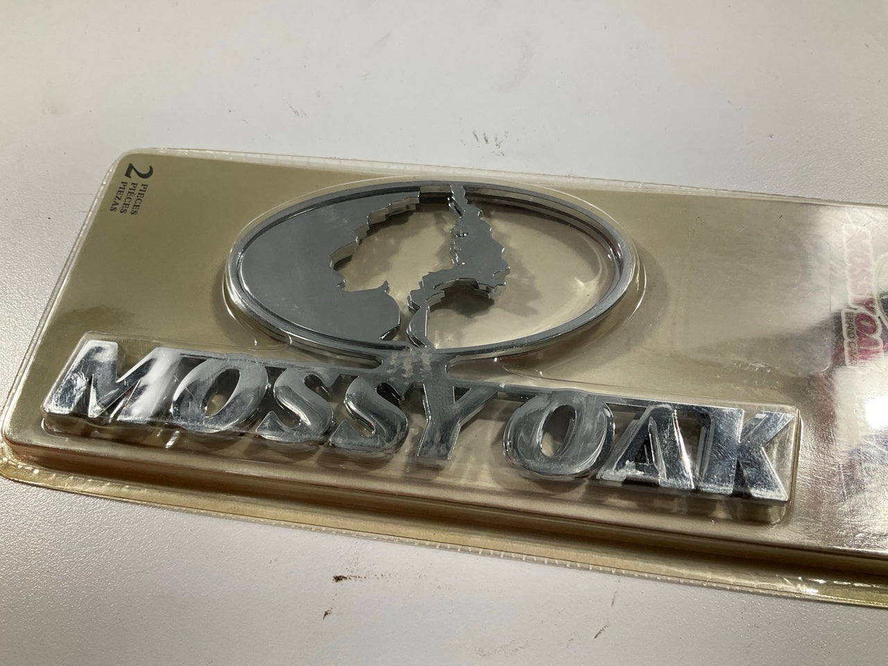 Mossy Oak MEM2004 MOSSY OAK CAMO Emblem Chrome Colored ABS Plastic - 2 PACK