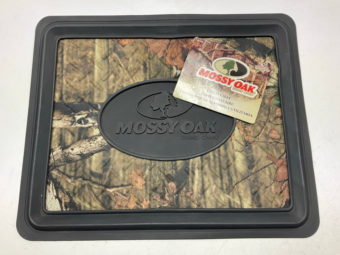 Mossy Oak MFM5102 Rear Rubber Floor Mat, Universal, 16''x13'', Camo Pattern