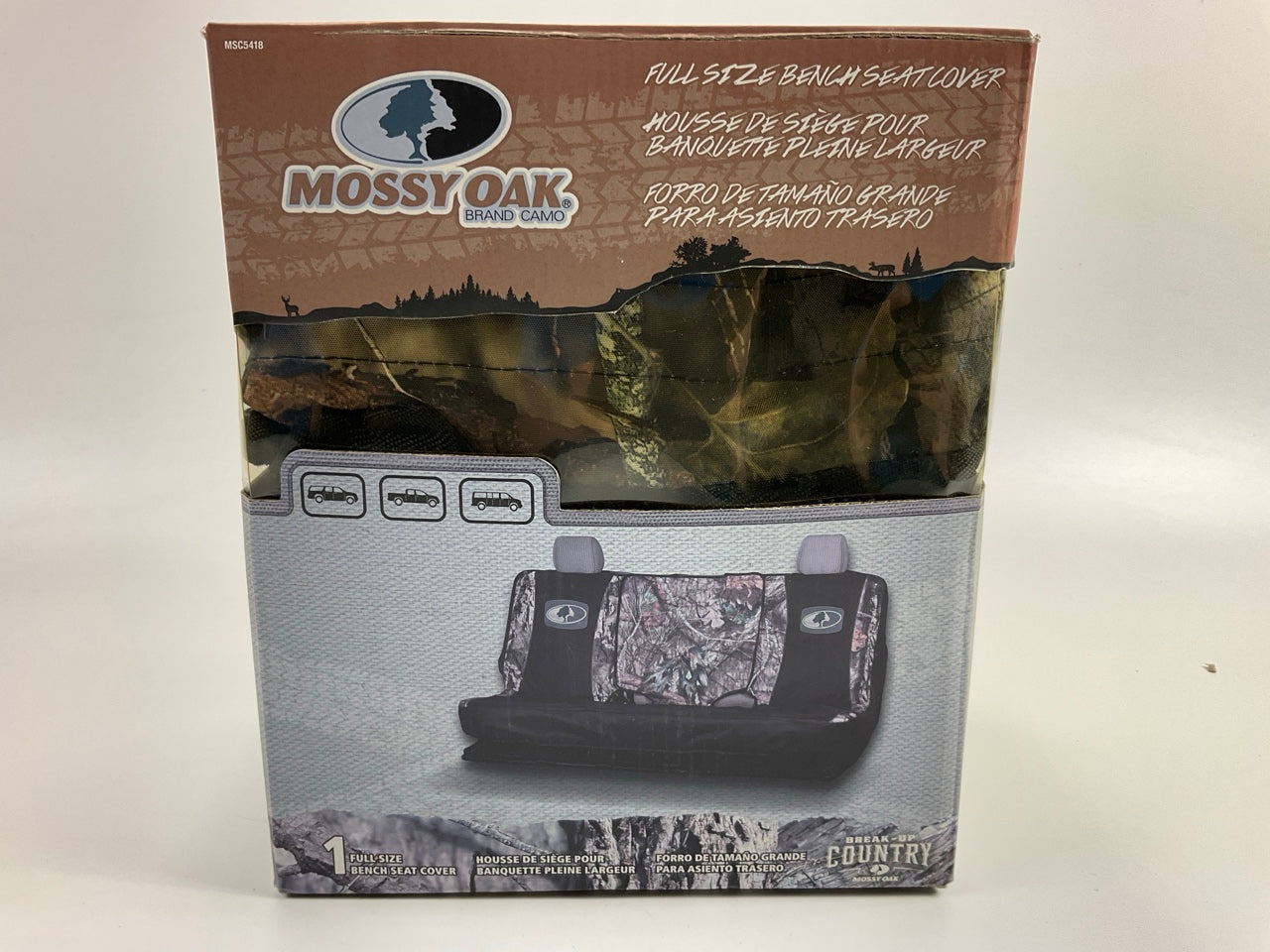 Mossy Oak MSC5418 Full Size Truck Van Bench Seat Cover, Camo Pattern