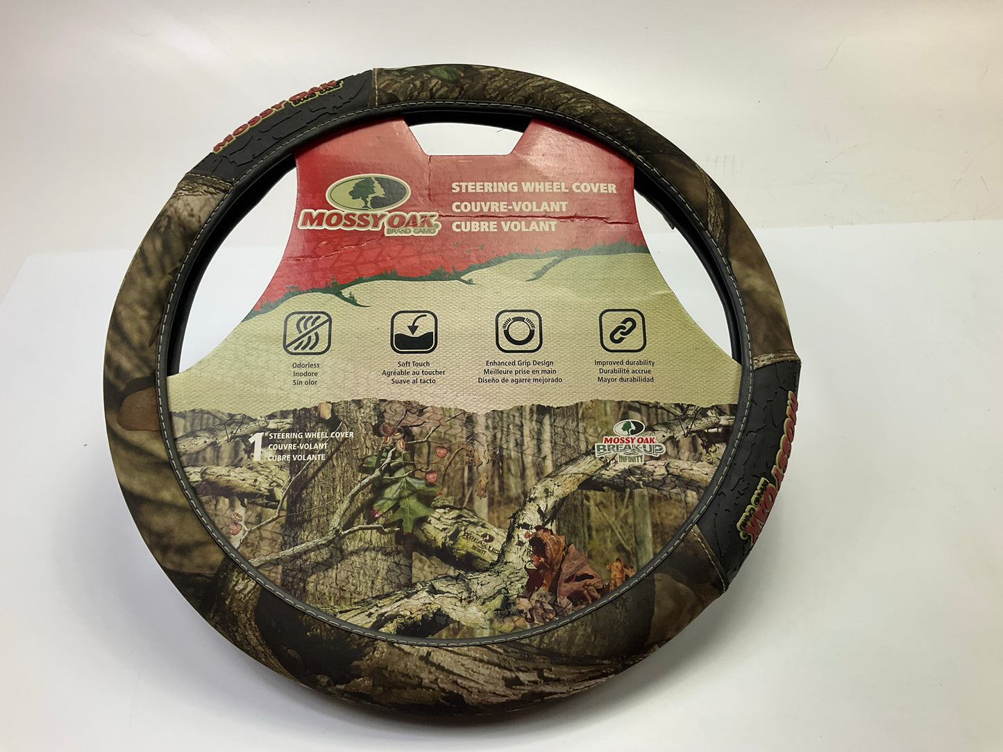 Mossy Oak MSW3407 Camo Pattern Universal Steering Wheel Cover 15.5-16'' Diameter