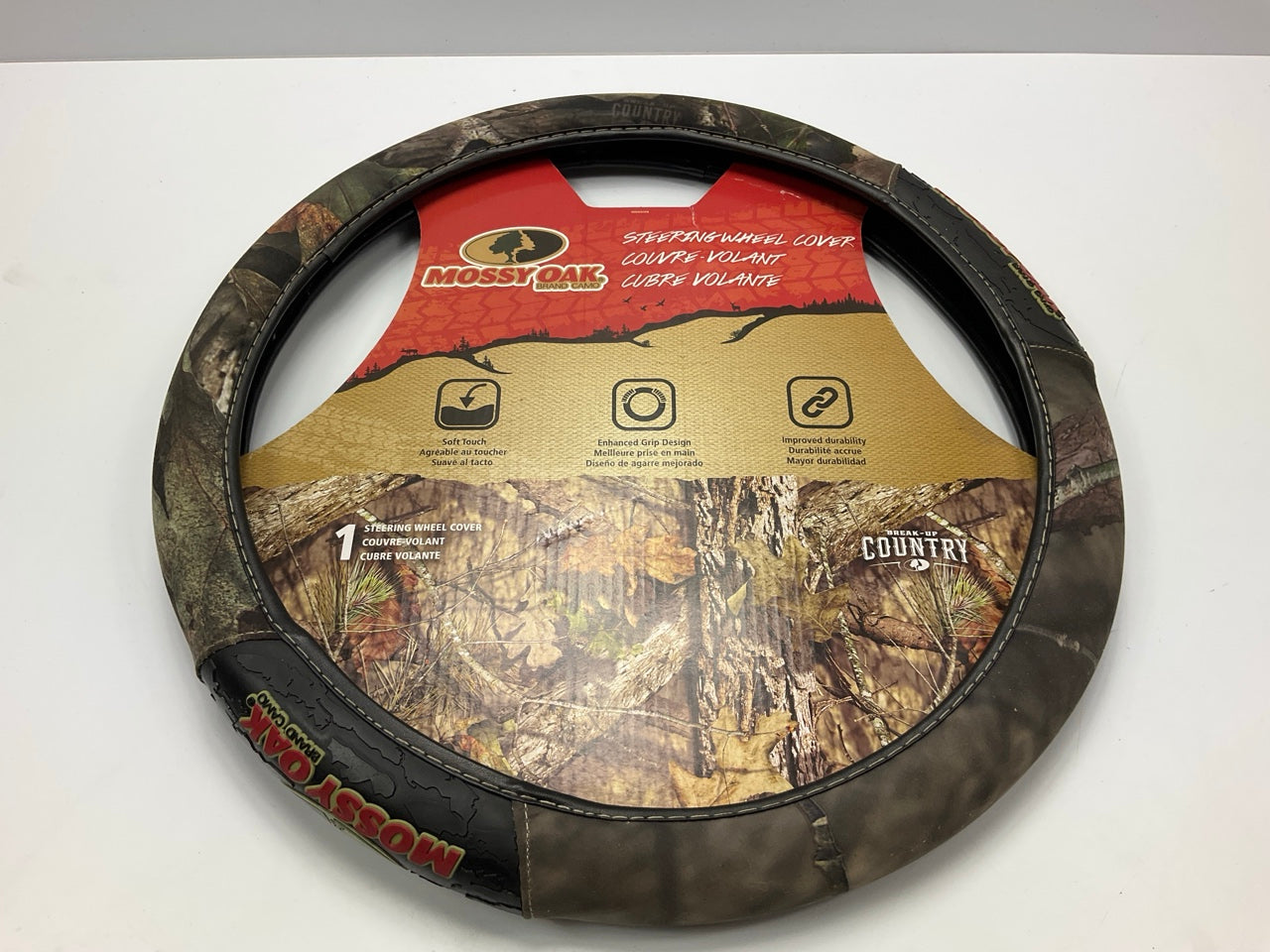 Mossy Oak MSW3408 Camo Steering Wheel Cover - 16''+ Stretch Fit Diameter
