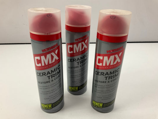 (3) Mothers CMX CERAMIC TRIM RESTORE & COAT Restores Dull Faded Ext Trim Plastic