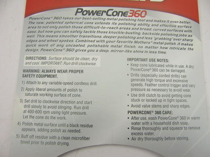MOTHERS 05146 Powercone 360 - Polishing Tool And Quick Swap Bit - Wheel Guard